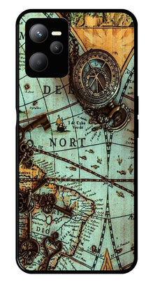 Map Design Metal Mobile Case for Realme C35