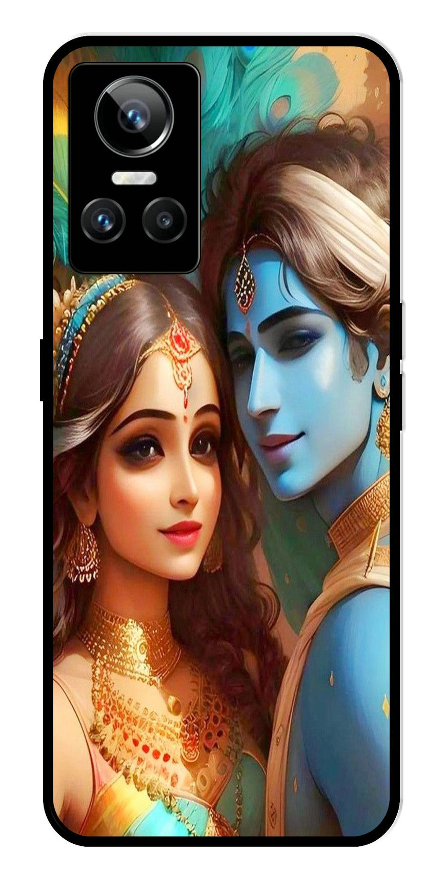 Lord Radha Krishna Metal Mobile Case for Realme GT Neo 3   (Design No -01)