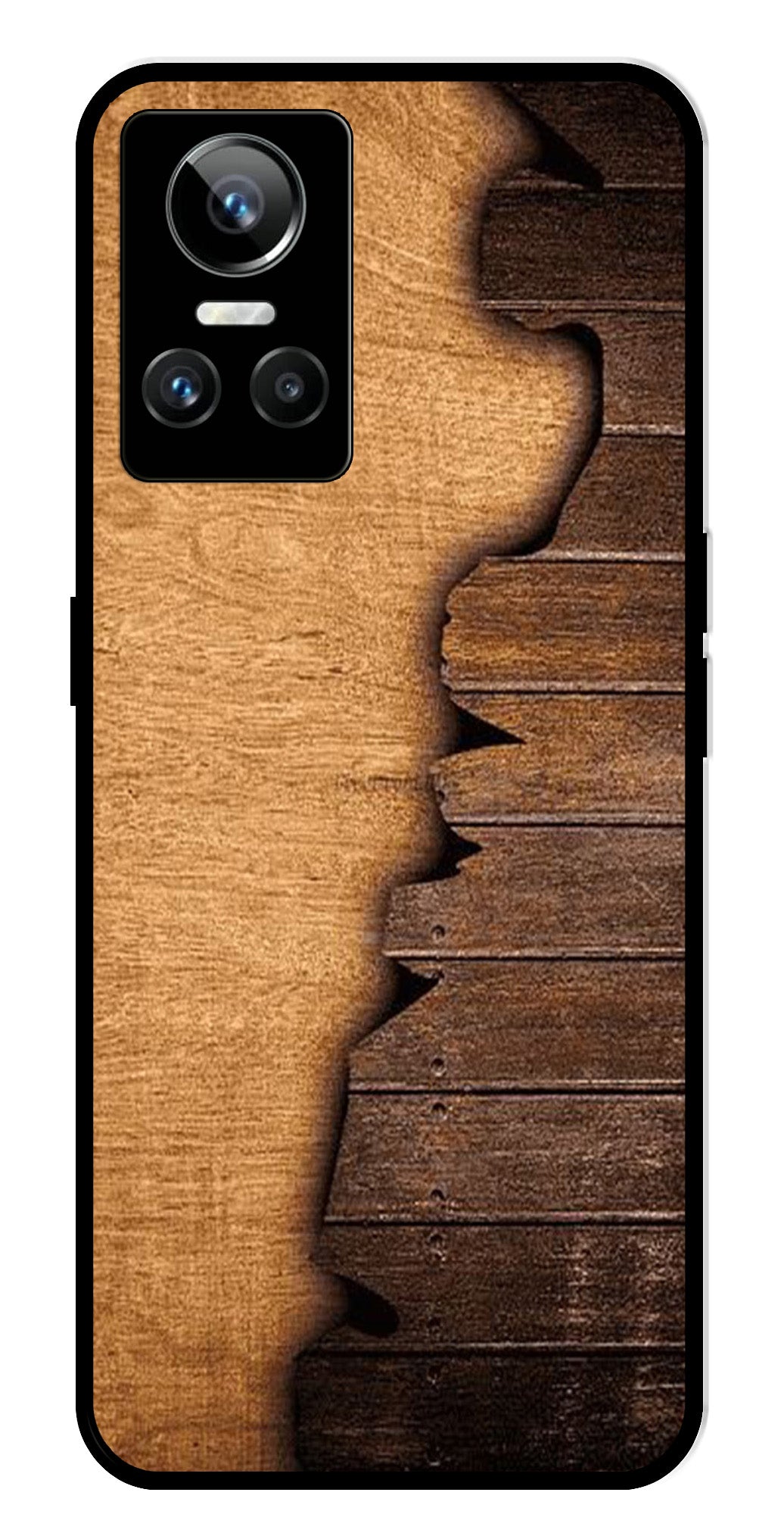 Wooden Design Metal Mobile Case for Realme GT Neo 3   (Design No -13)