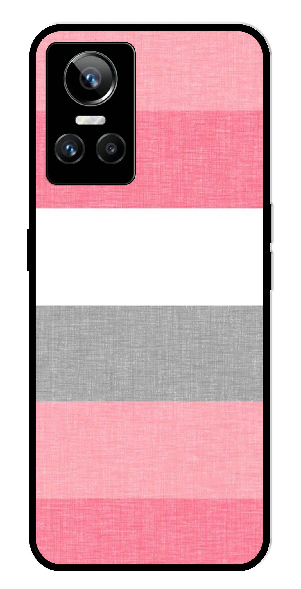 Pink Pattern Metal Mobile Case for Realme GT Neo 3   (Design No -23)