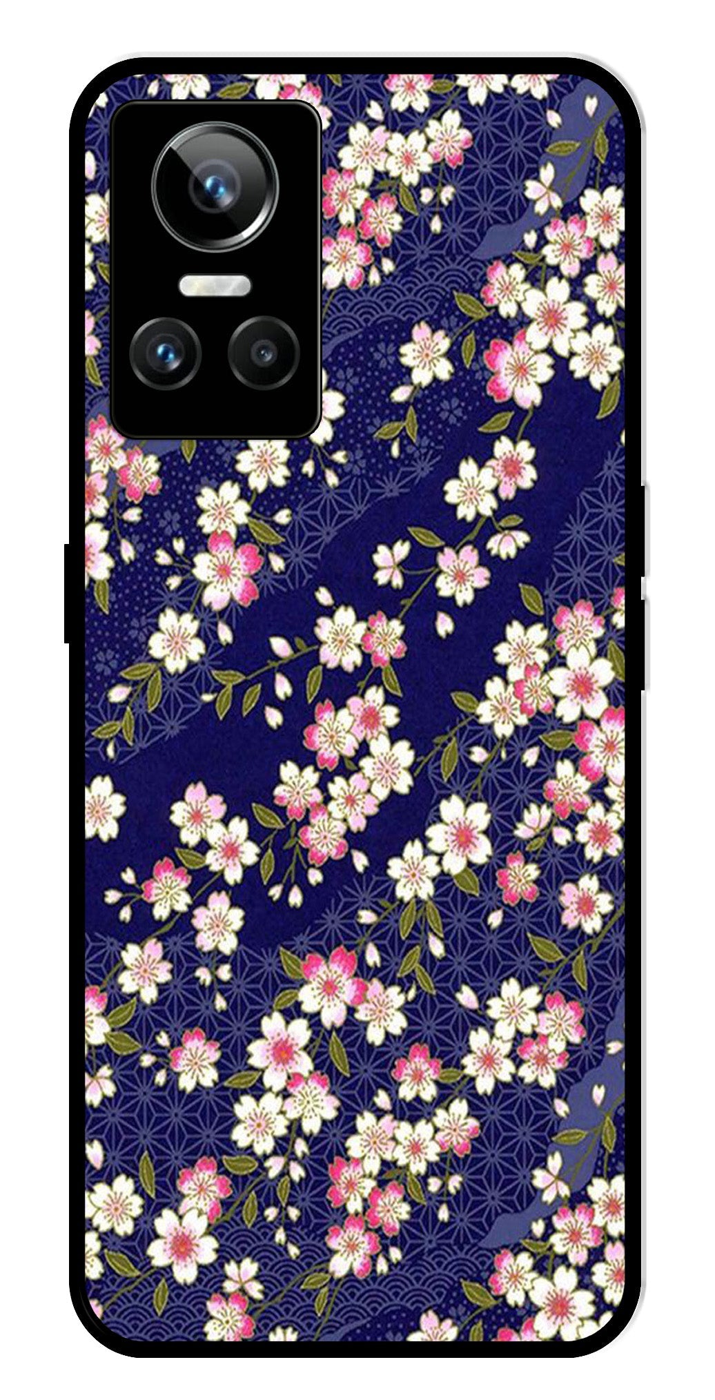 Flower Design Metal Mobile Case for Realme GT Neo 3   (Design No -25)