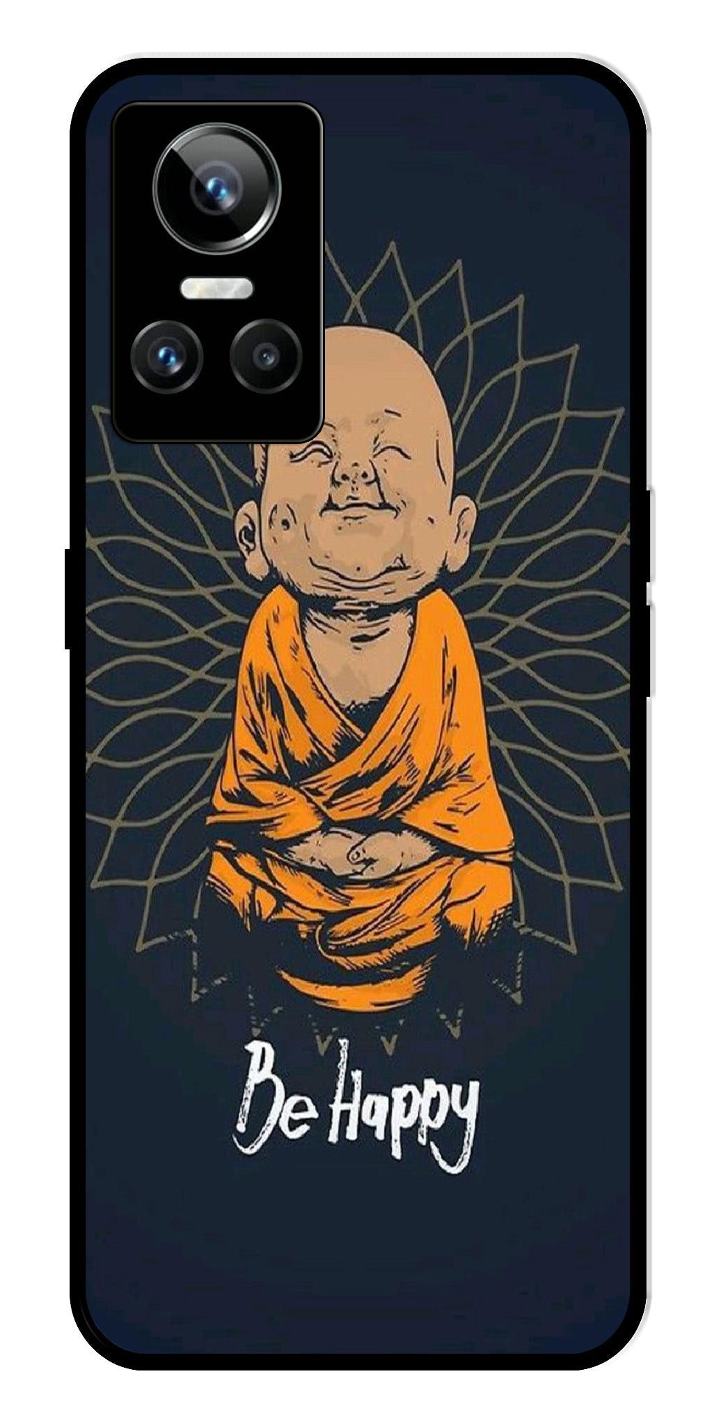 Be Happy Metal Mobile Case for Realme GT Neo 3   (Design No -27)