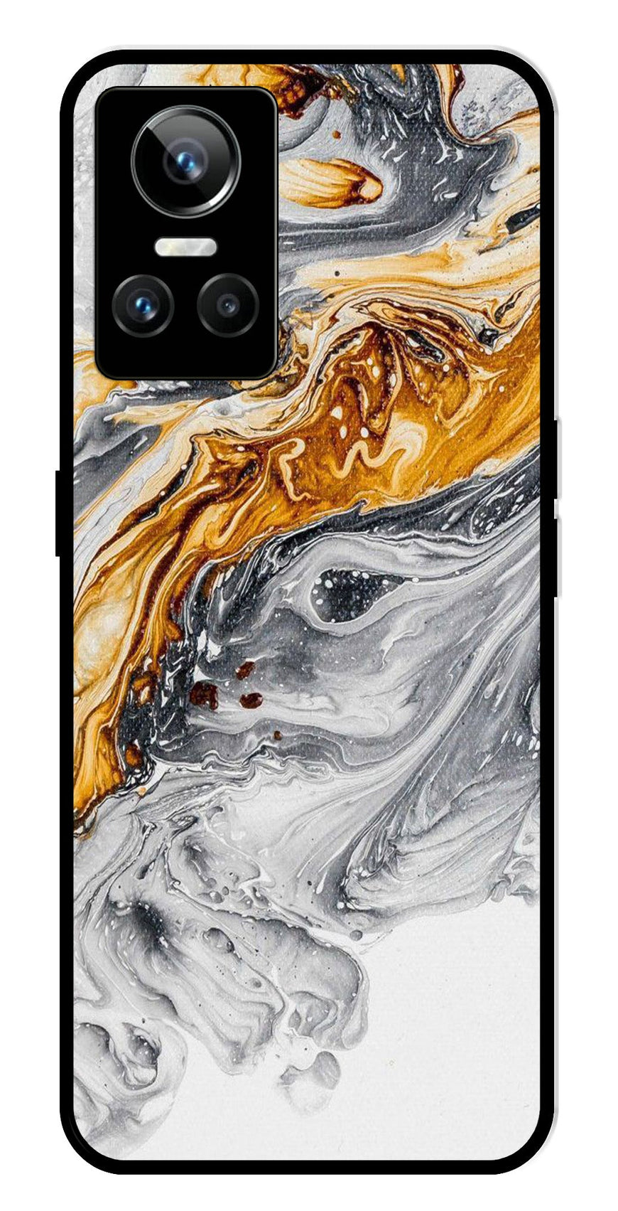 Marble Pattern Metal Mobile Case for Realme GT Neo 3   (Design No -36)