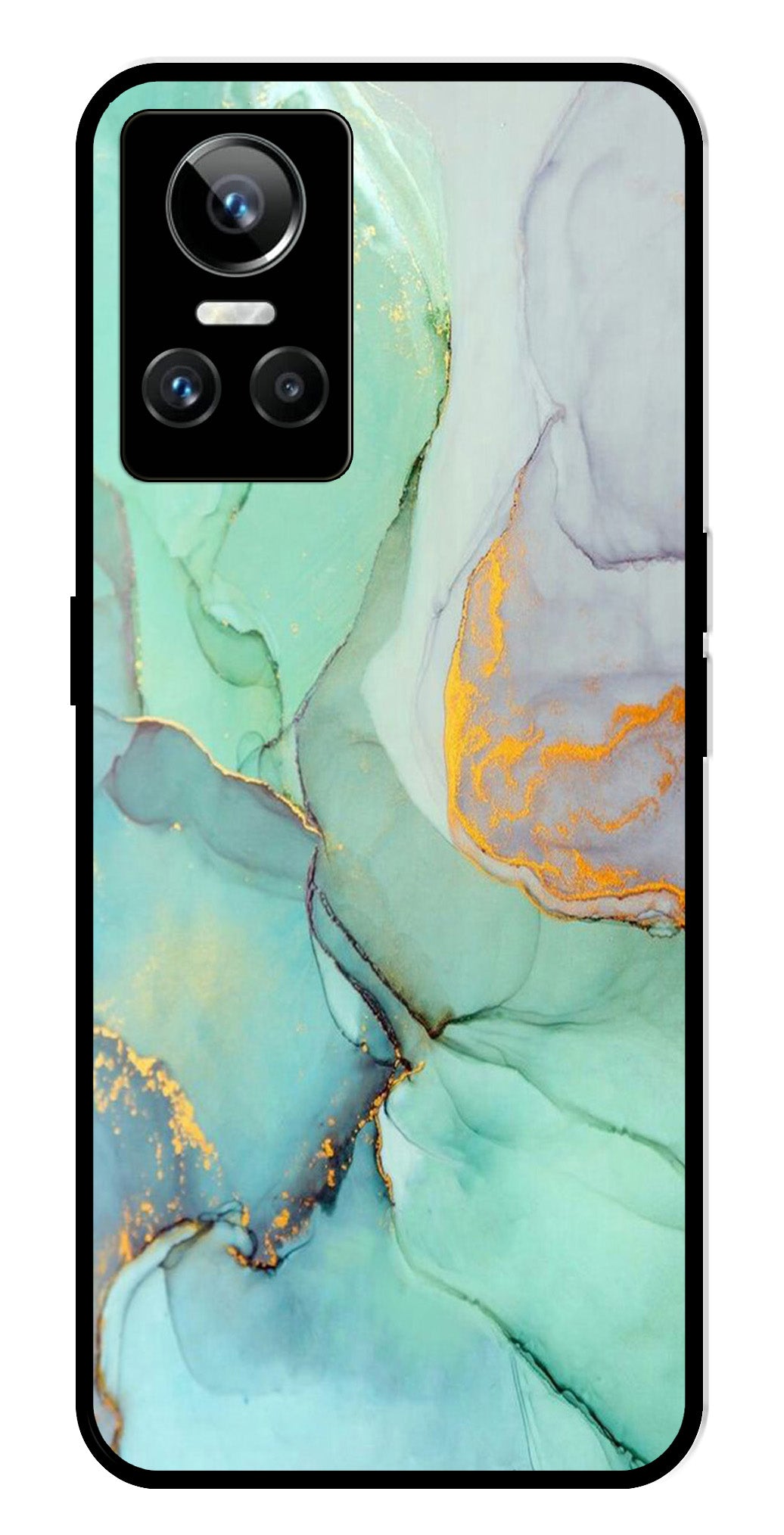 Marble Design Metal Mobile Case for Realme GT Neo 3   (Design No -46)