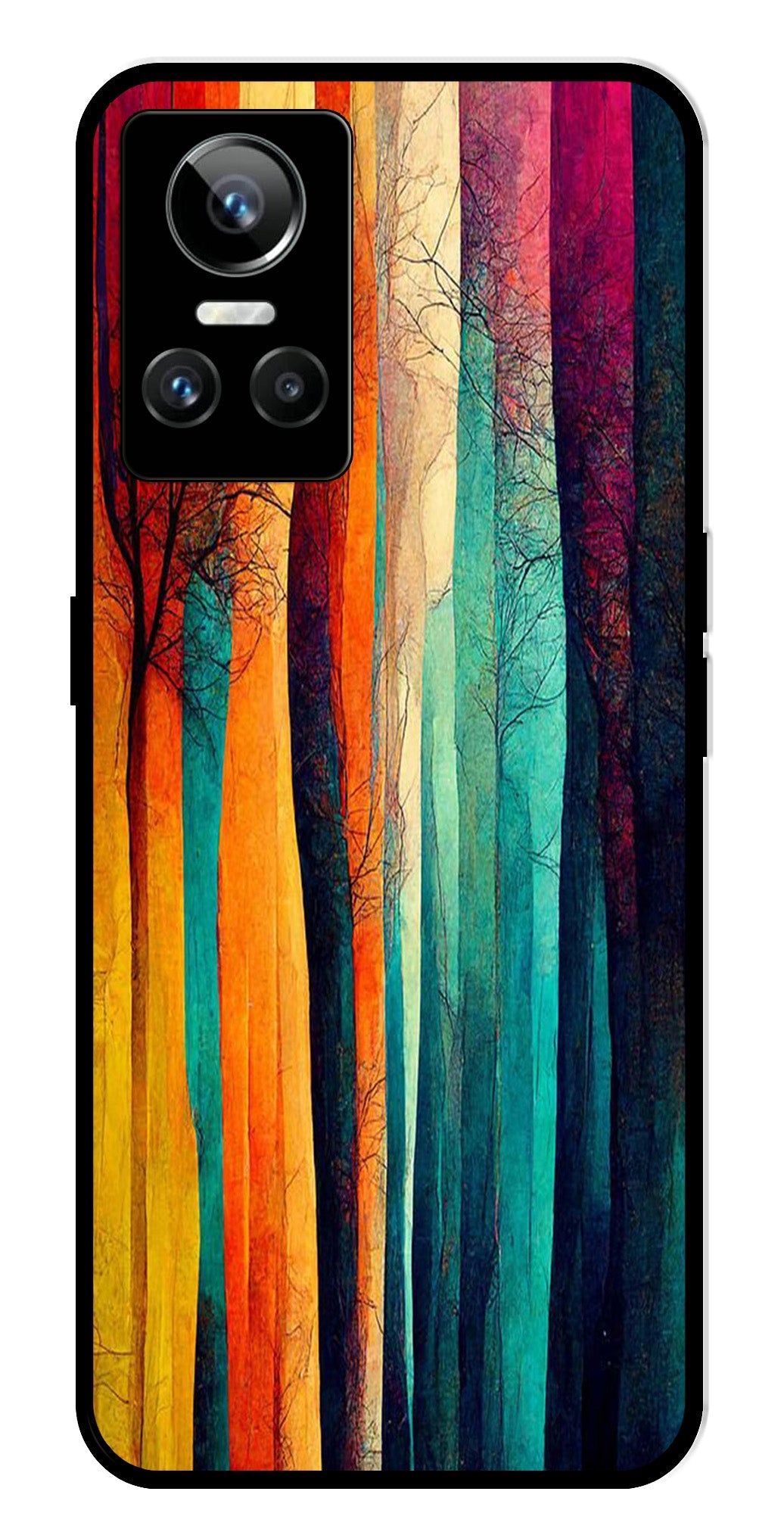 Modern Art Colorful Metal Mobile Case for Realme GT Neo 3   (Design No -47)