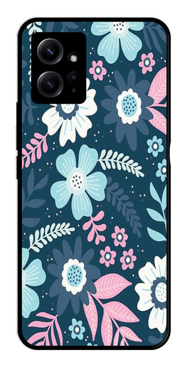 Flower Leaves Design Metal Mobile Case for Redmi Note 12 4G   (Design No -50)