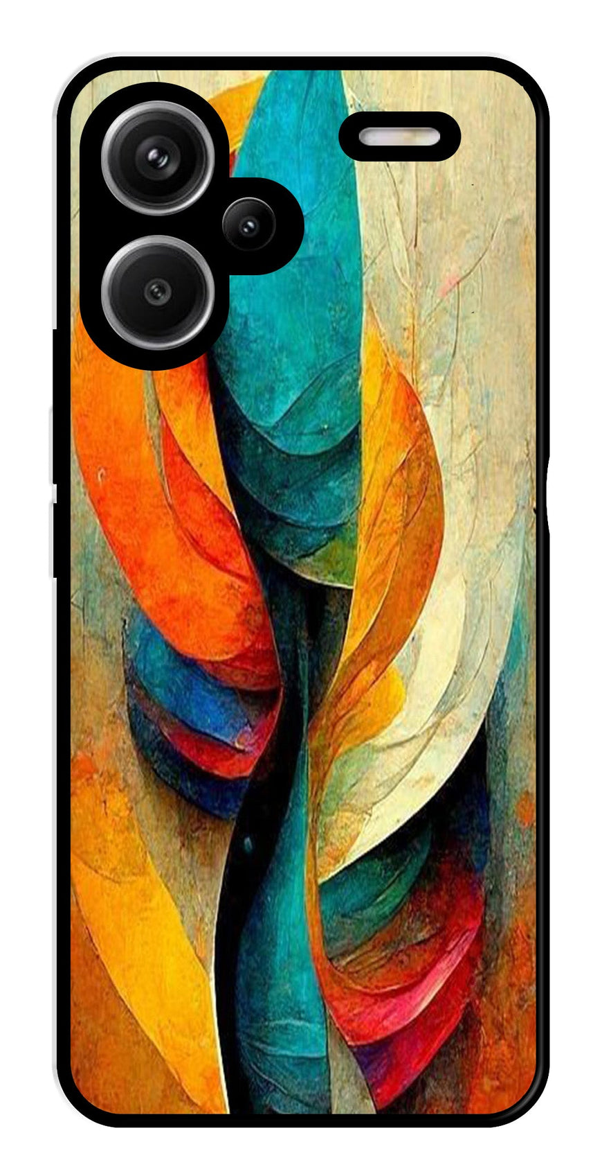 Modern Art Metal Mobile Case for Redmi Note 13 Pro Plus 5G   (Design No -11)