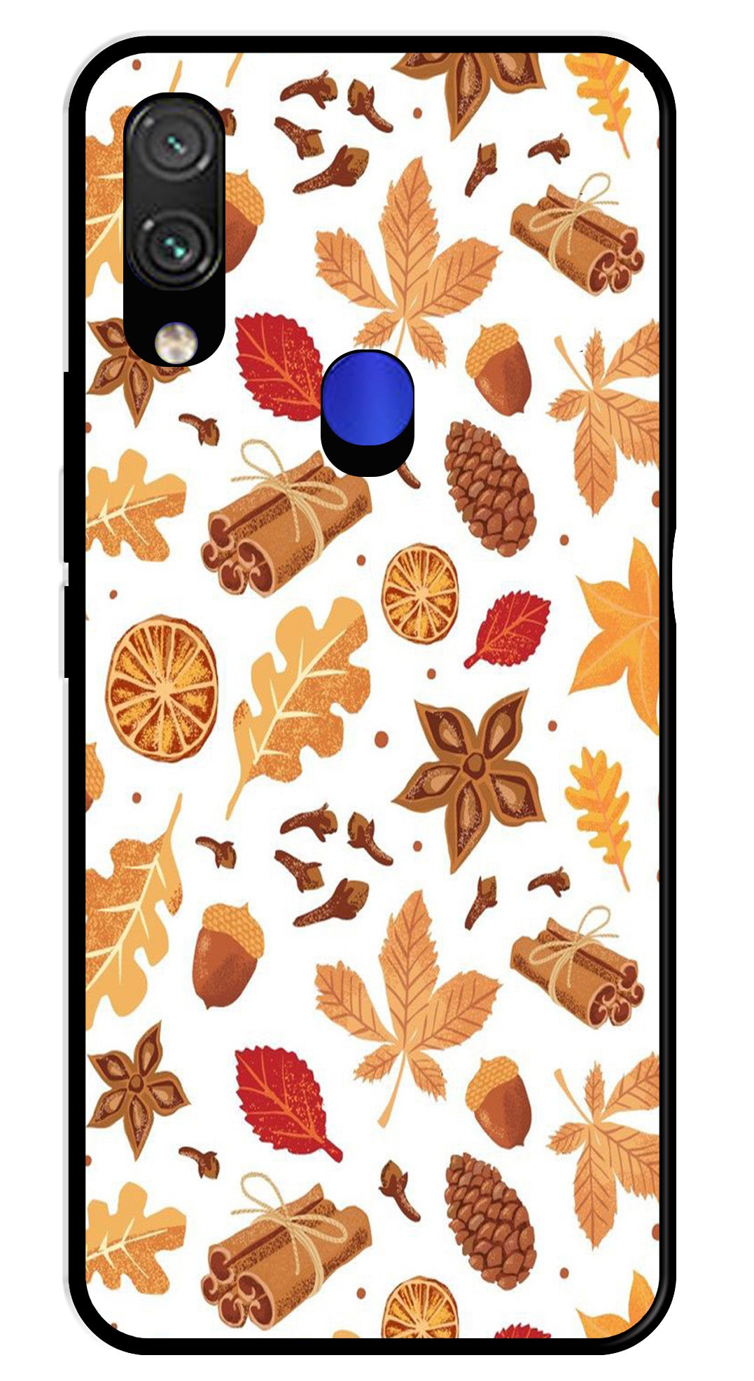 Autumn Leaf Metal Mobile Case for Redmi Note 7   (Design No -19)