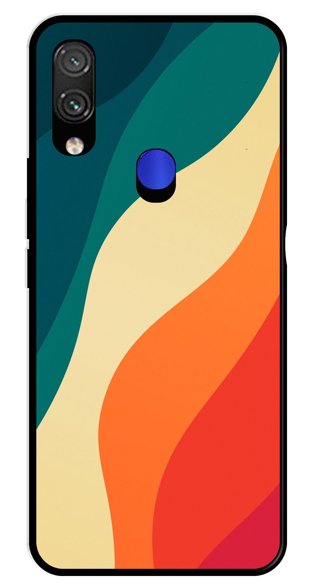 Muted Rainbow Metal Mobile Case for Redmi Note 7   (Design No -39)