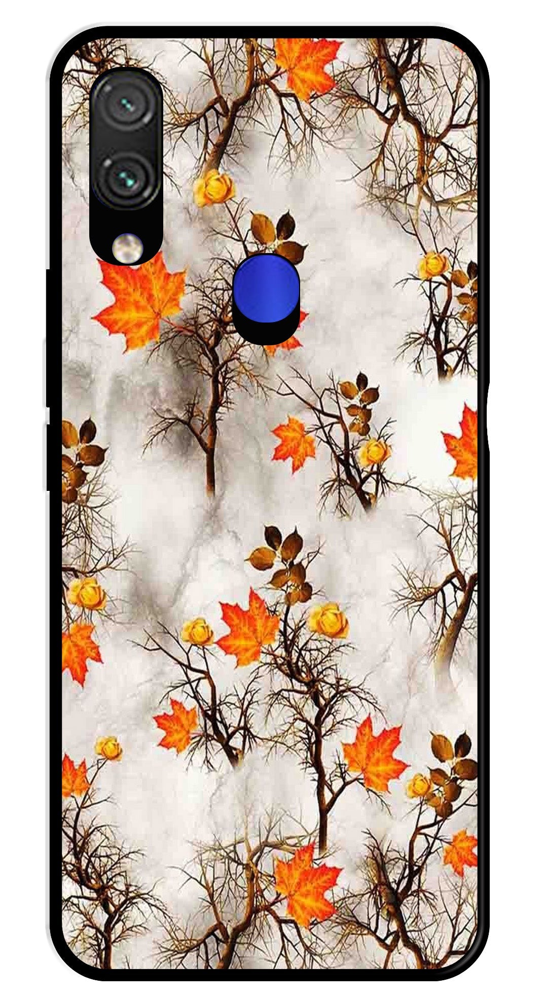 Autumn leaves Metal Mobile Case for Redmi Note 7   (Design No -55)