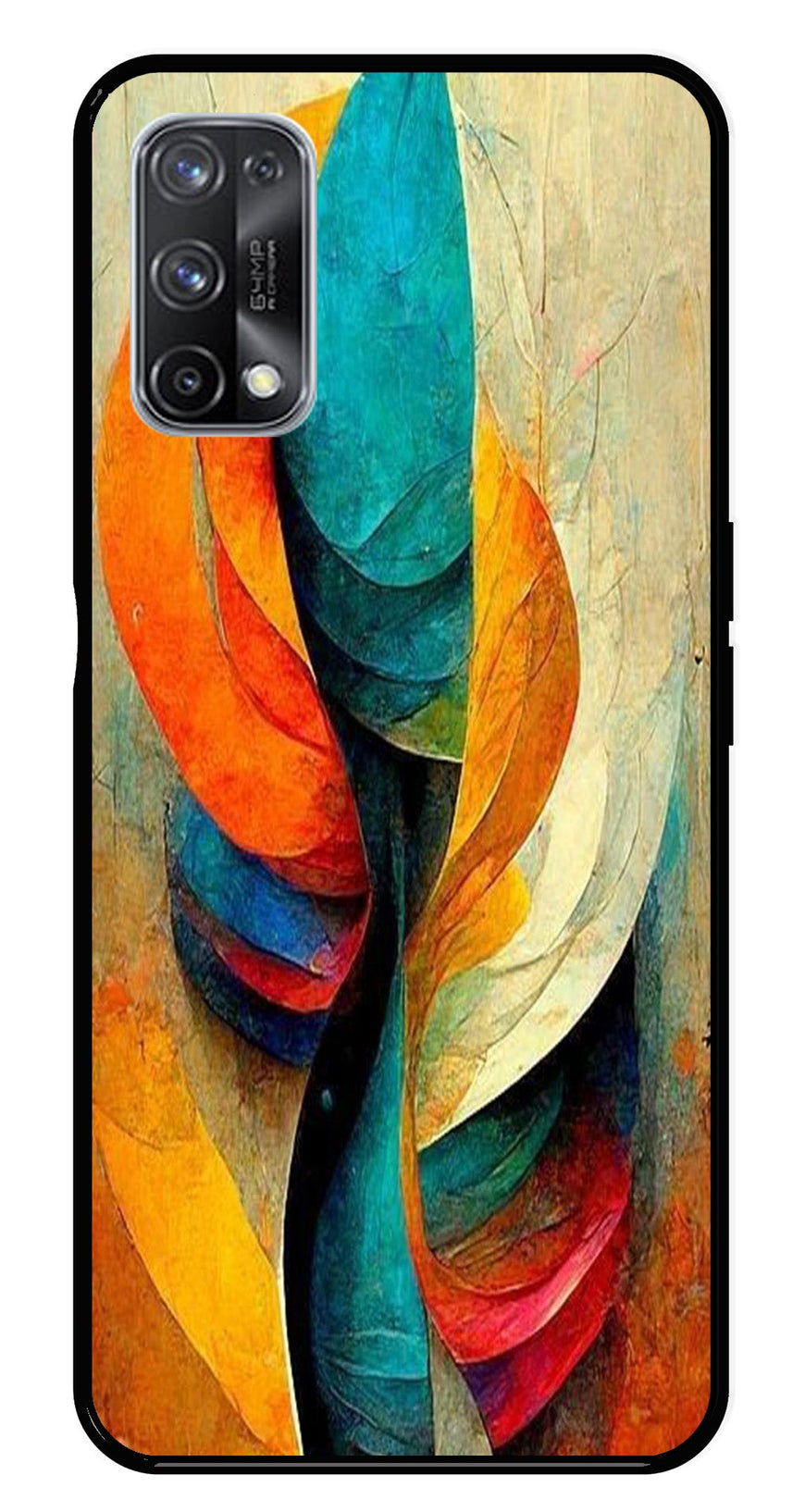 Modern Art Metal Mobile Case for Realme X7 Pro   (Design No -11)