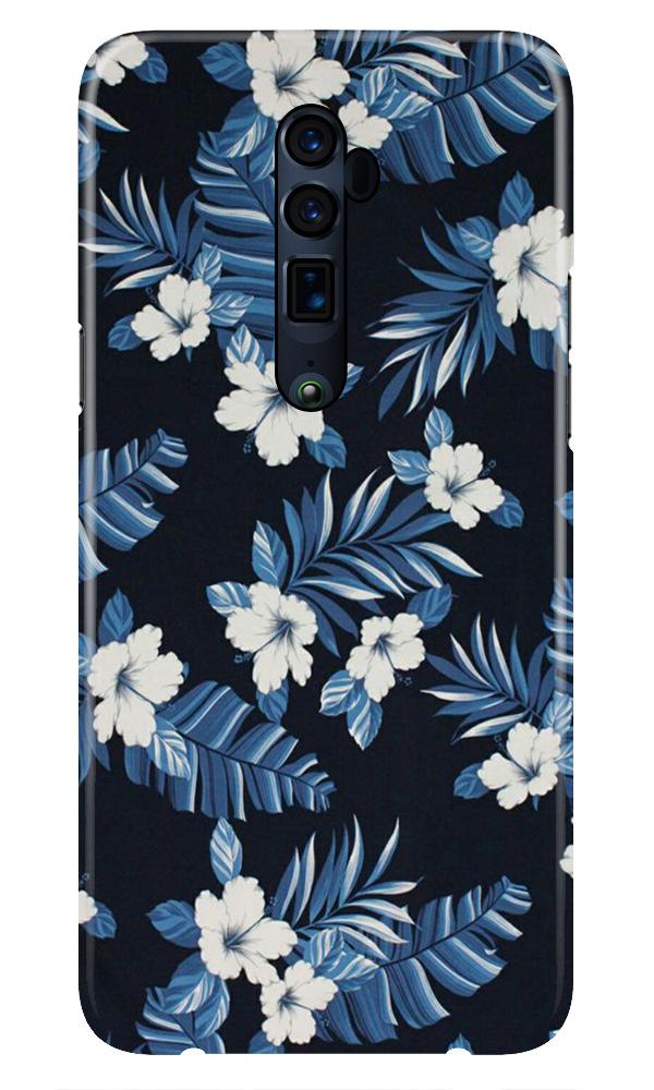 White flowers Blue Background2 Case for Oppo A9 2020