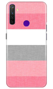 Pink white pattern Mobile Back Case for Realme 5s (Design - 55)