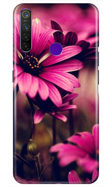 Purple Daisy Mobile Back Case for Realme 5s (Design - 65)