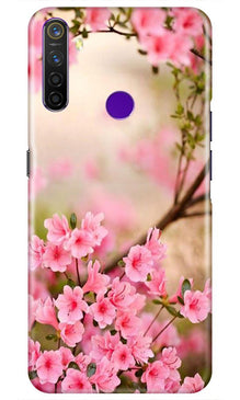 Pink flowers Mobile Back Case for Realme 5s (Design - 69)