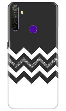 Black white Pattern2Mobile Back Case for Realme 5s (Design - 83)