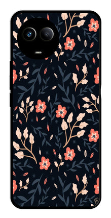 Floral Pattern Metal Mobile Case for Realme 11 5G