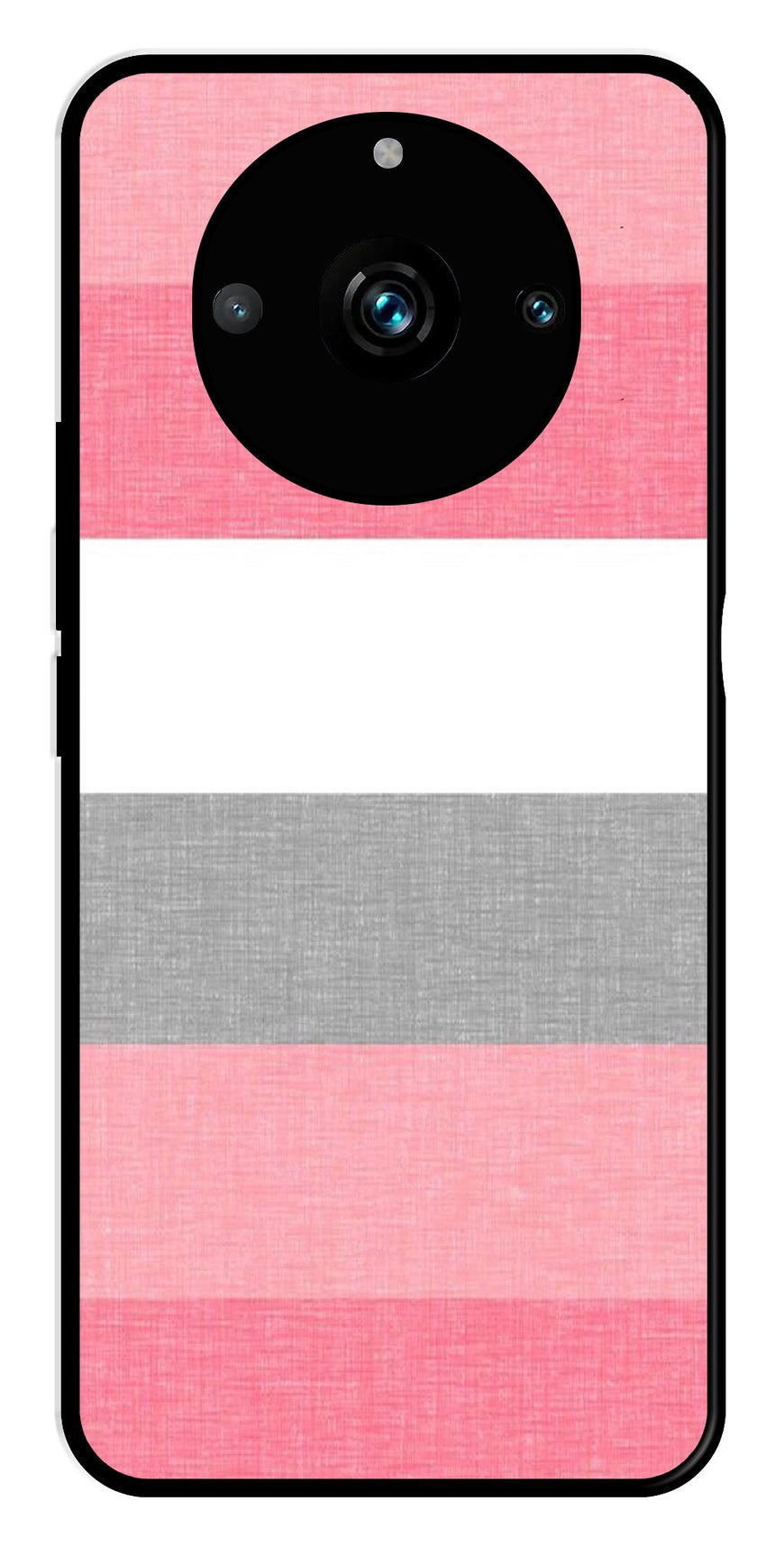 Pink Pattern Metal Mobile Case for Realme 11 pro 5G   (Design No -23)