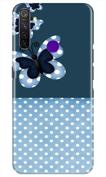 White dots Butterfly Mobile Back Case for Realme 5i (Design - 31)