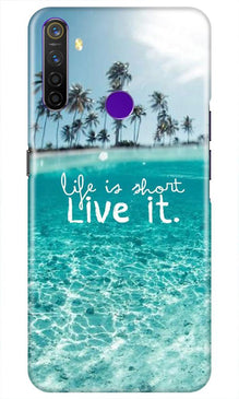 Life is short live it Mobile Back Case for Realme 5i (Design - 45)