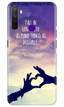 Fall in love Mobile Back Case for Realme 5i (Design - 50)