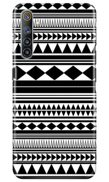 Black white Pattern Mobile Back Case for Realme 6 Pro (Design - 5)