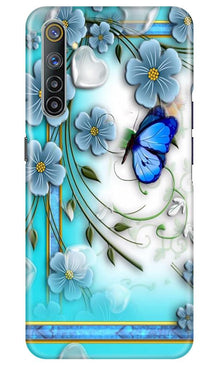 Blue Butterfly Mobile Back Case for Realme 6 Pro (Design - 21)