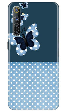 White dots Butterfly Mobile Back Case for Realme 6 Pro (Design - 31)