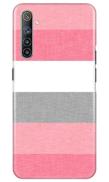 Pink white pattern Mobile Back Case for Realme 6 Pro (Design - 55)