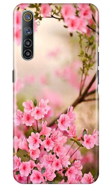 Pink flowers Mobile Back Case for Realme 6 Pro (Design - 69)