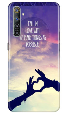 Fall in love Mobile Back Case for Realme 6i (Design - 50)