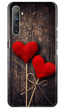 Red Hearts Mobile Back Case for Realme 6i (Design - 80)