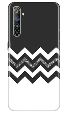 Black white Pattern2Mobile Back Case for Realme 6i (Design - 83)