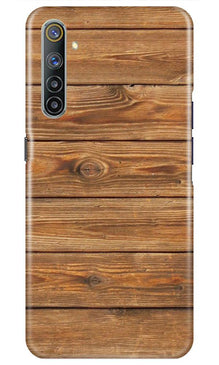 Wooden Look Mobile Back Case for Realme 6i  (Design - 113)