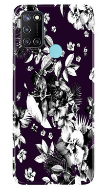 white flowers Mobile Back Case for Realme 7i (Design - 7)