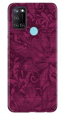 Purple Backround Mobile Back Case for Realme 7i (Design - 22)