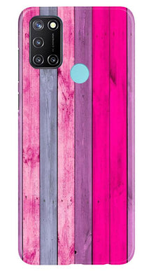 Wooden look Mobile Back Case for Realme 7i (Design - 24)