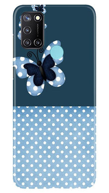 White dots Butterfly Mobile Back Case for Realme 7i (Design - 31)