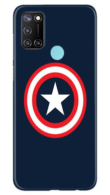 Captain America Mobile Back Case for Realme 7i (Design - 42)