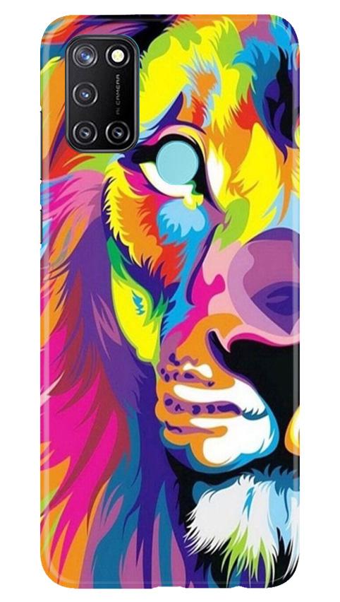 Colorful Lion Case for Realme 7i(Design - 110)