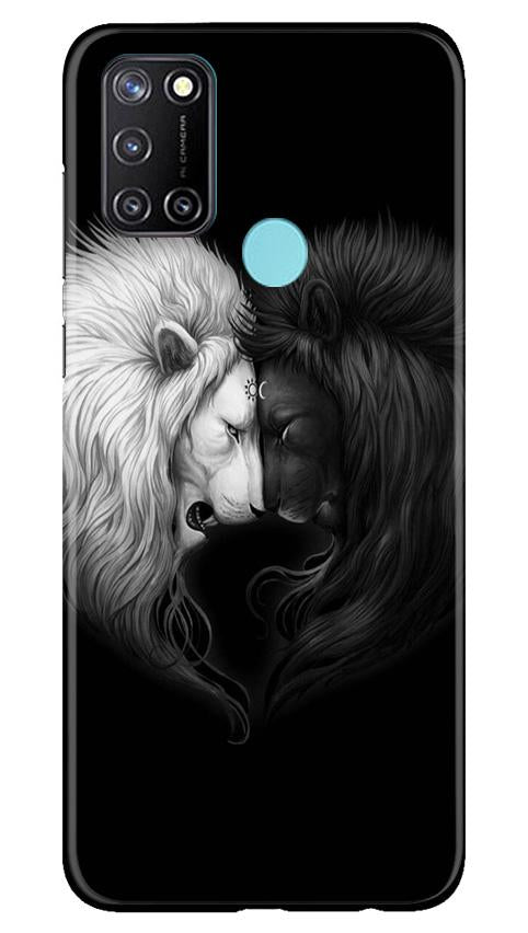 Dark White Lion Case for Realme 7i(Design - 140)