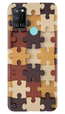 Puzzle Pattern Mobile Back Case for Realme C17 (Design - 217)