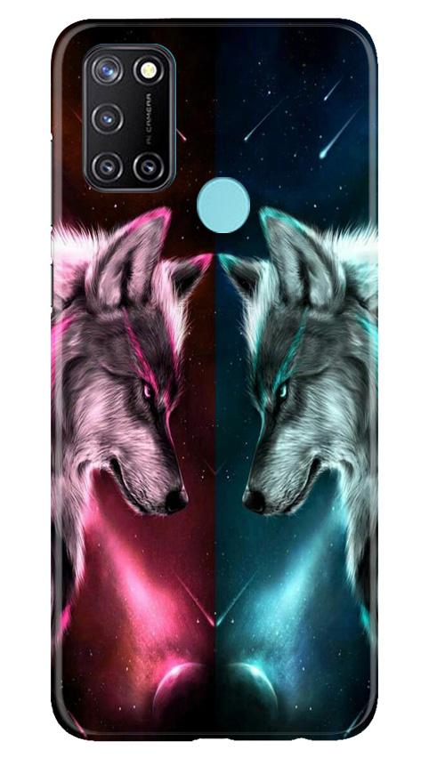 Wolf fight Case for Realme 7i (Design No. 221)