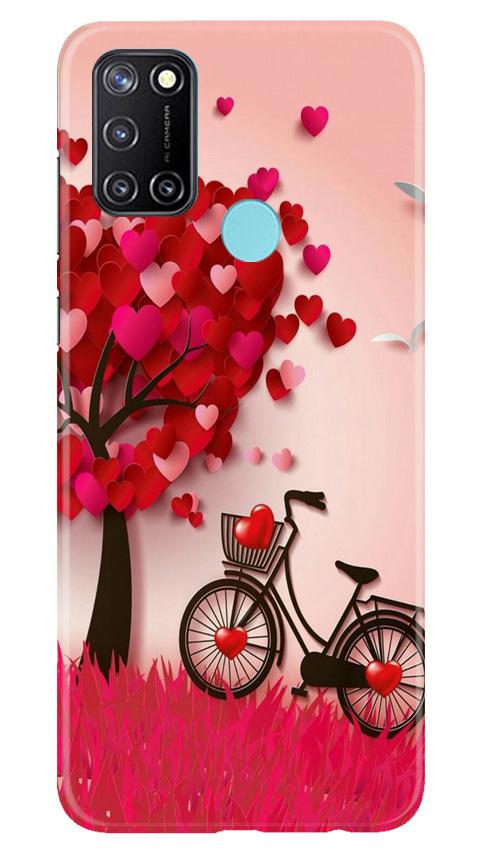 Red Heart Cycle Case for Realme 7i (Design No. 222)