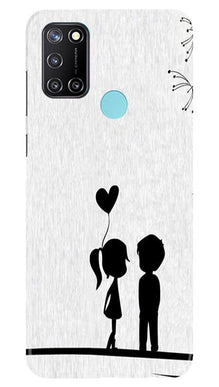 Cute Kid Couple Mobile Back Case for Realme 7i (Design - 283)