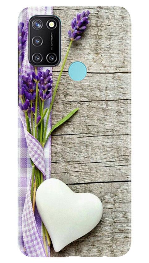 White Heart Case for Realme 7i (Design No. 298)