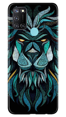 Lion Mobile Back Case for Realme 7i (Design - 314)