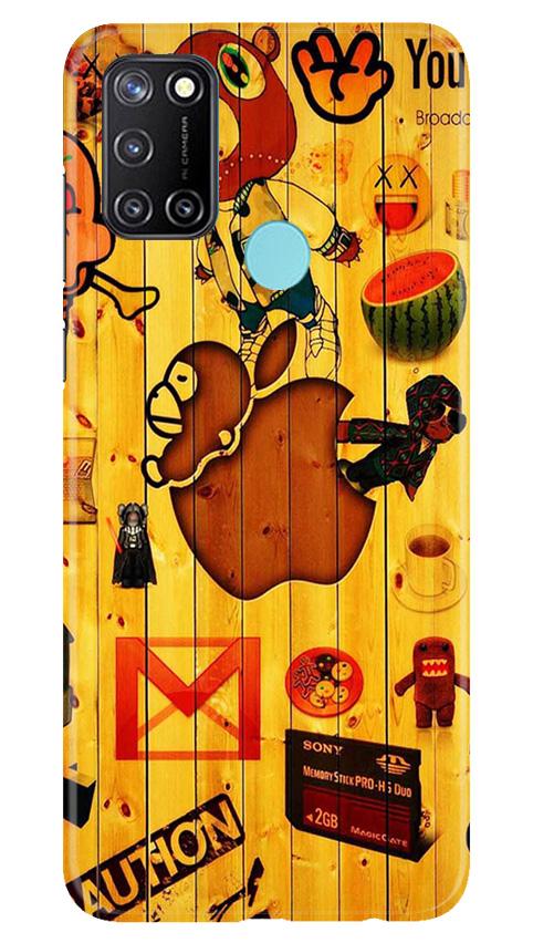 Wooden Texture Mobile Back Case for Realme 7i (Design - 367)