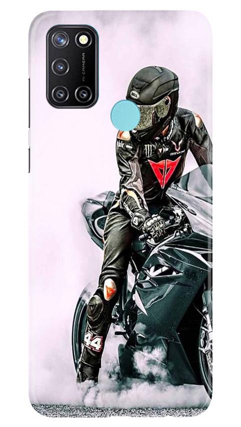 Biker Mobile Back Case for Realme 7i (Design - 383)