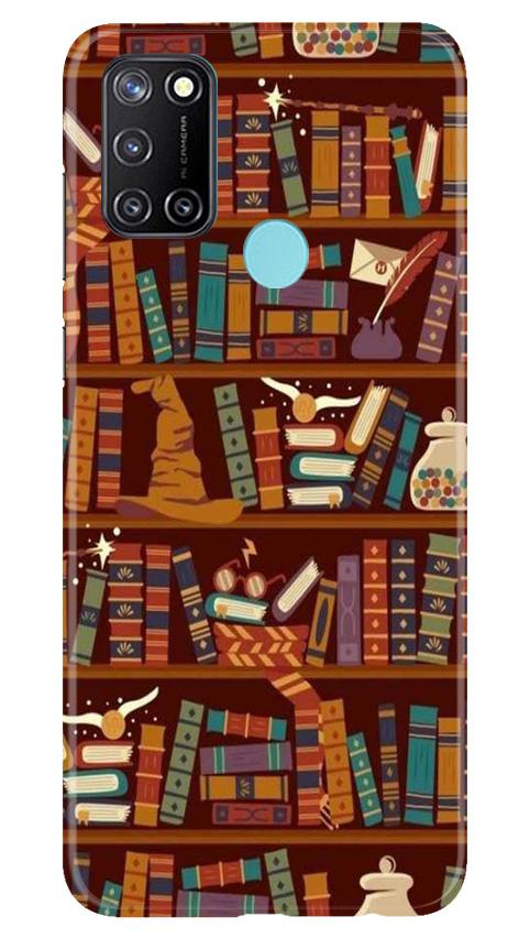 Book Shelf Mobile Back Case for Realme 7i (Design - 390)